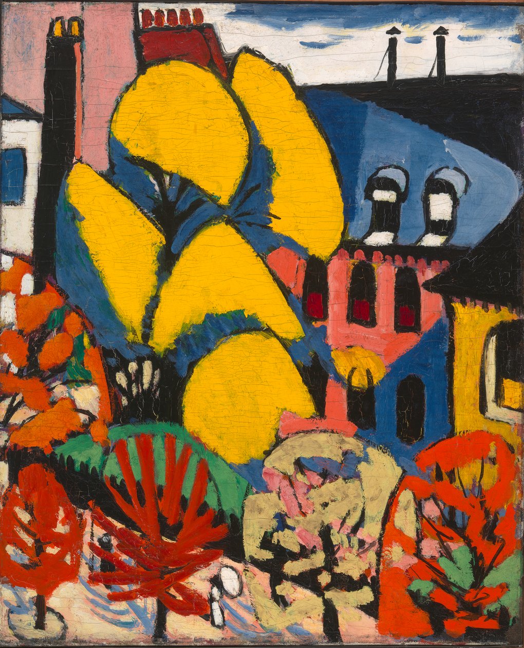 Træer, ca. 1912-14 (olie på lærred) af Henry Lyman Saÿen