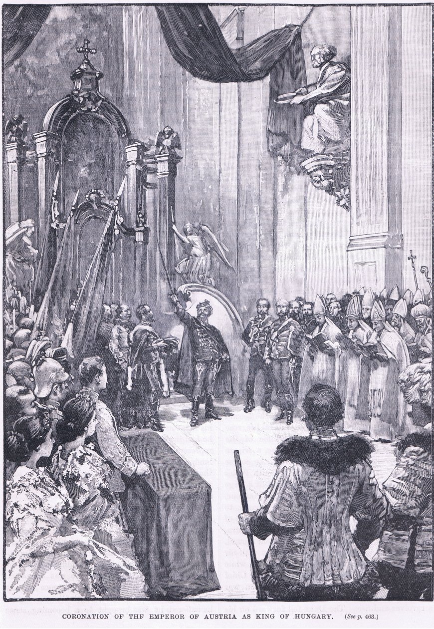Kroning af kejseren af Østrig som konge af Ungarn 1868 e.Kr af Henry Marriott Paget