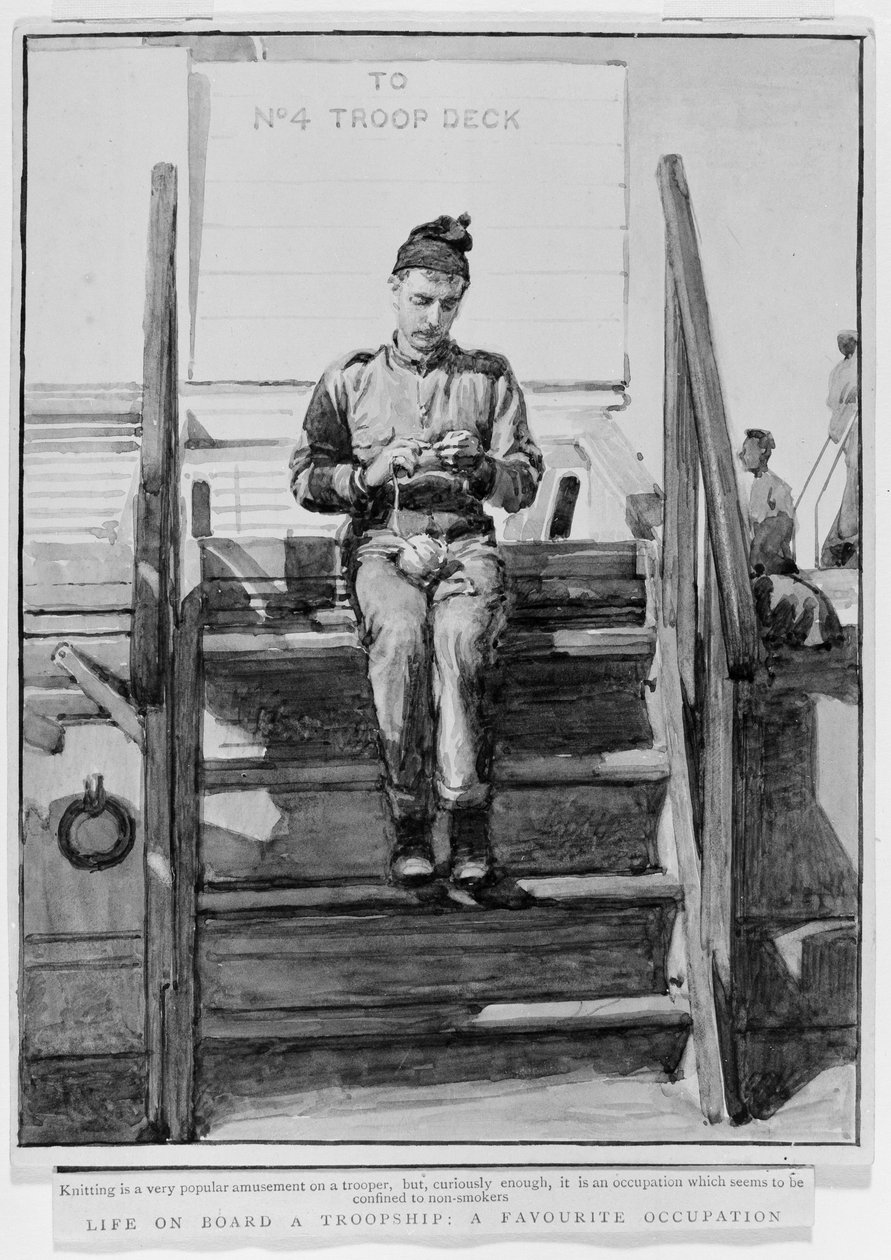 Livet om bord på et troppeskib: en yndlingsbeskæftigelse, 1899 af Henry Marriott Paget