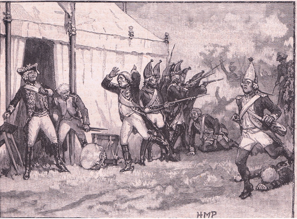 Overraskelse til Frederik i Hochkirch AD 1758 af Henry Marriott Paget