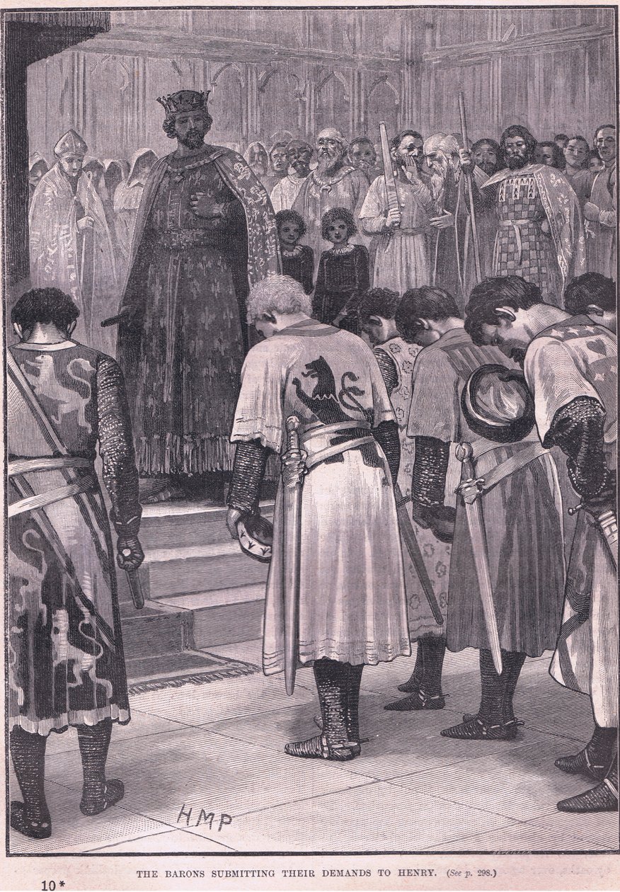 Baronerne forelagde deres krav til Henry AD 1258 af Henry Marriott Paget