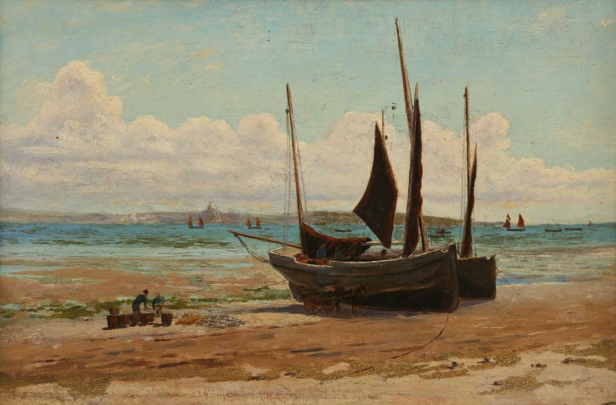 Fiskerbåde i Mounts Bay af Henry Martin