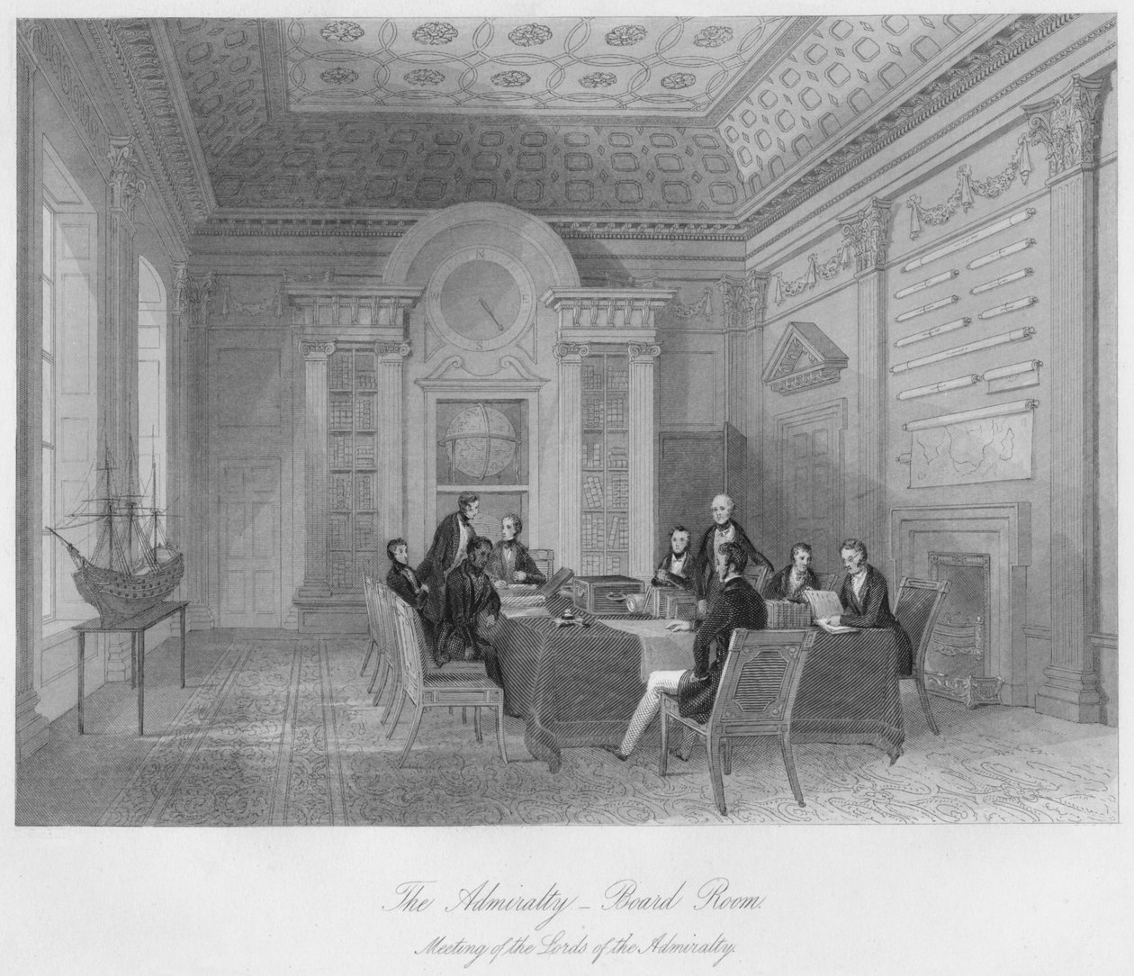 Admiralitetet. - Board Room, c1841 af Henry Melville