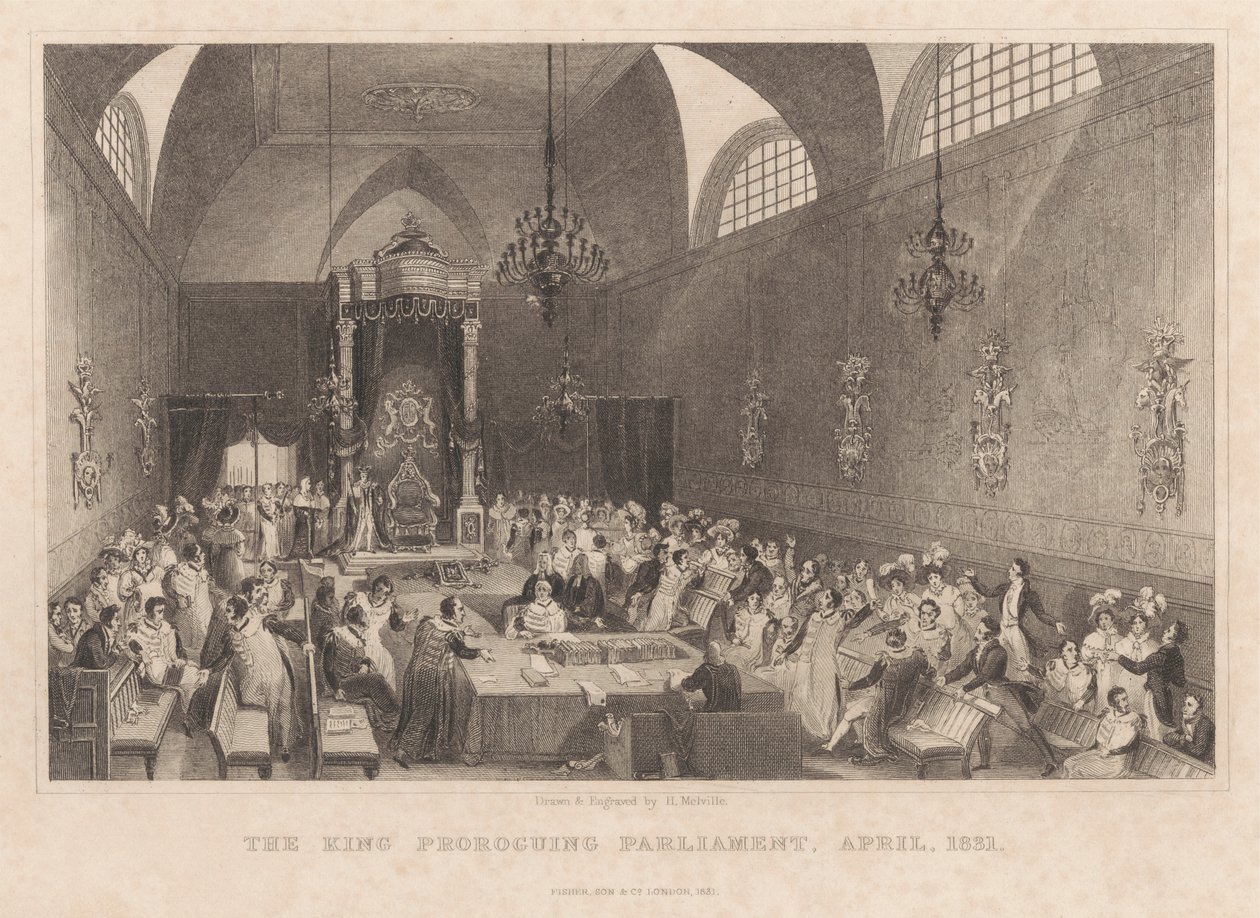 Kongen prorogerende parlament, april 1831 af Henry Melville