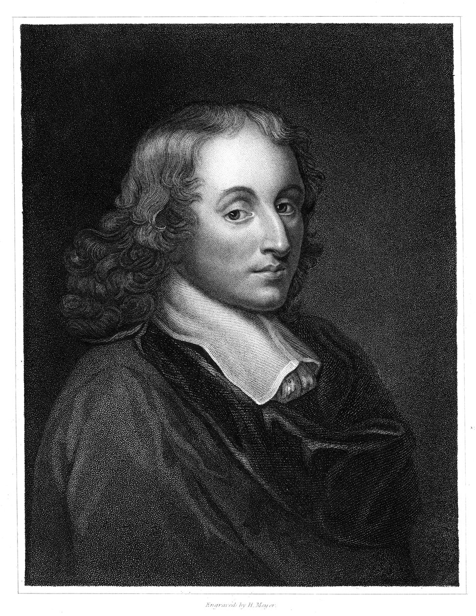 Blaise Pascal, fransk filosof, matematiker, fysiker og teolog fra det 17. århundrede, c1830 af Henry Meyer
