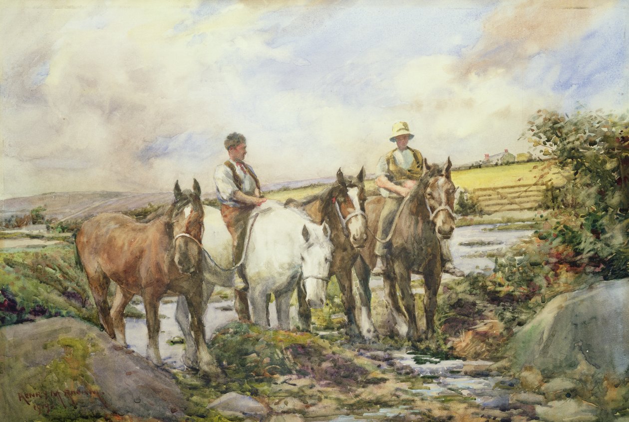 Heste vanding af Henry Meynell Rheam