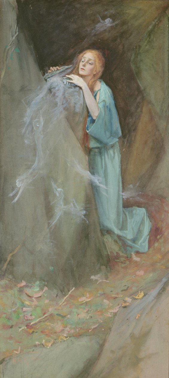 Studie for Pandora, 1902 af Henry Meynell Rheam