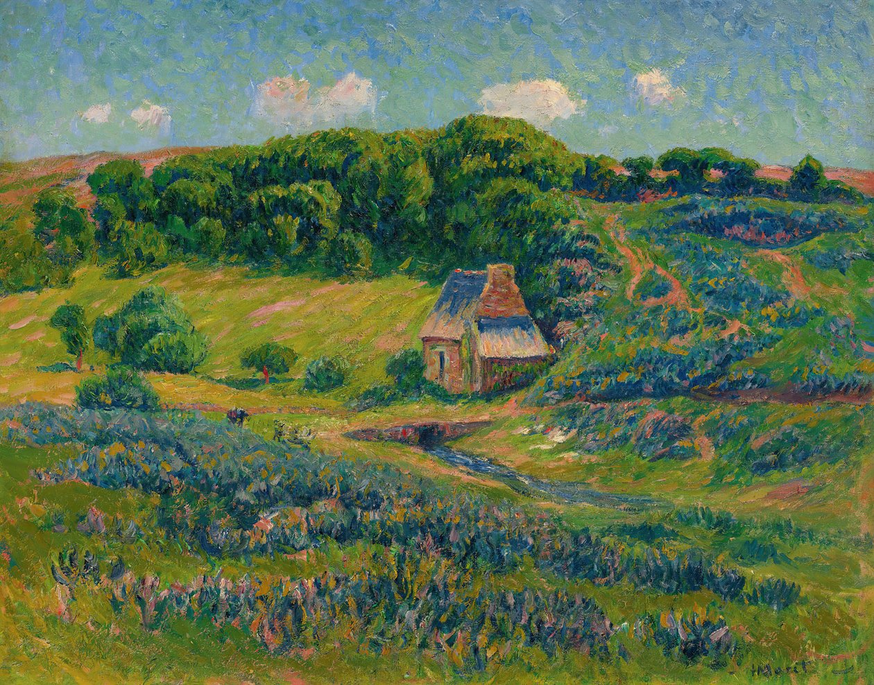 Gård i det bretonske landskab. af Henry Moret