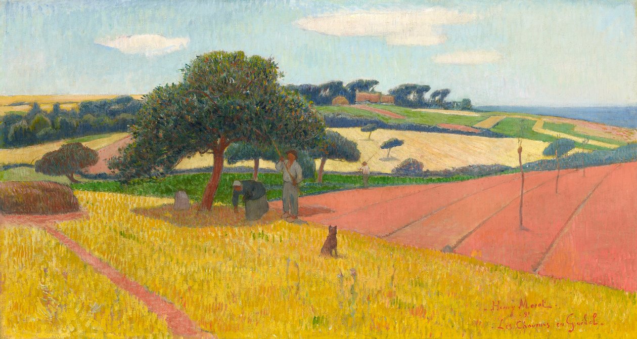 Les Chaumes i Guidel, 1891. af Henry Moret