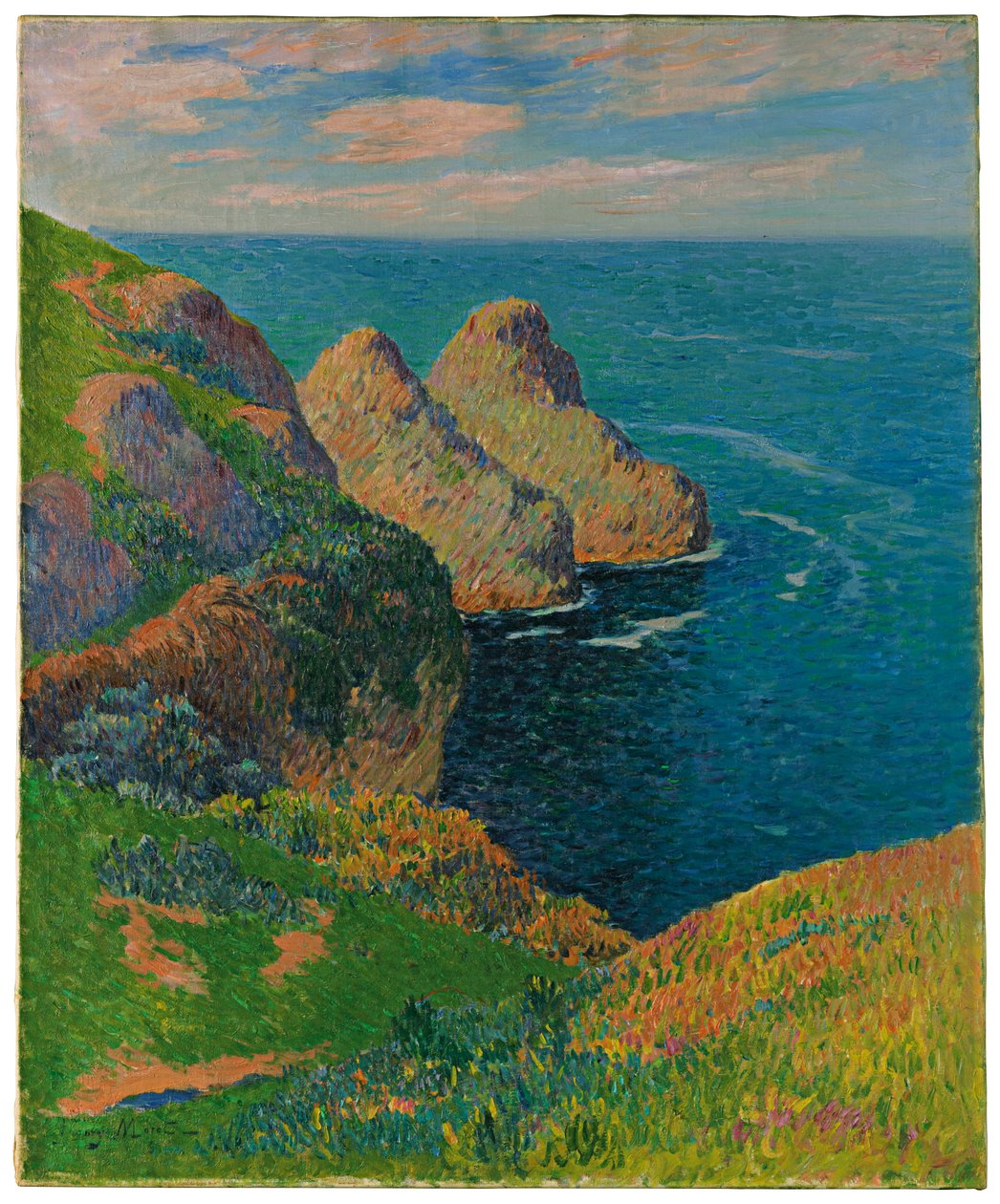 Klipperne ved havet, 1895 af Henry Moret