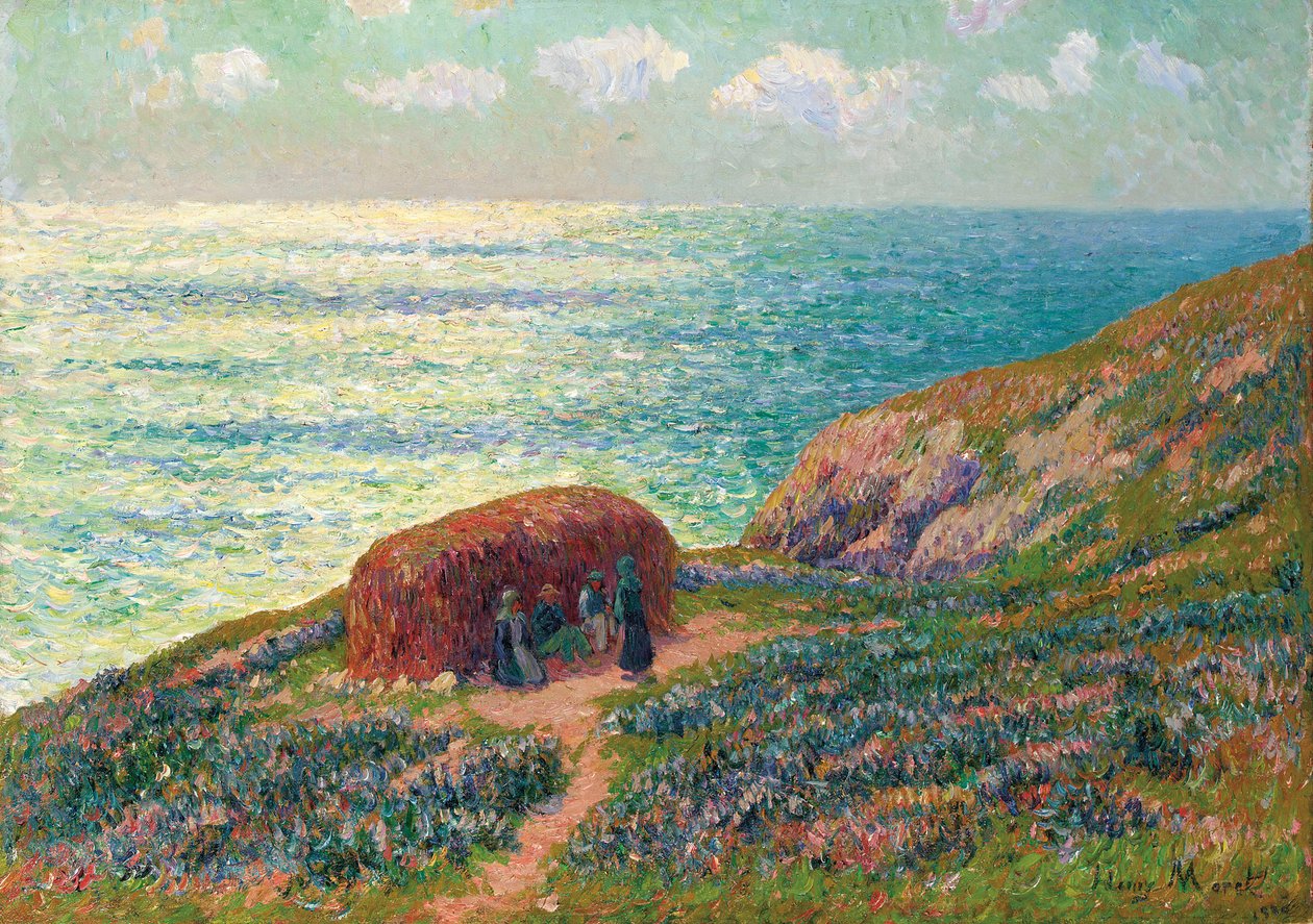 Tangplukkere i Moelan, Bretagne, 1900 af Henry Moret