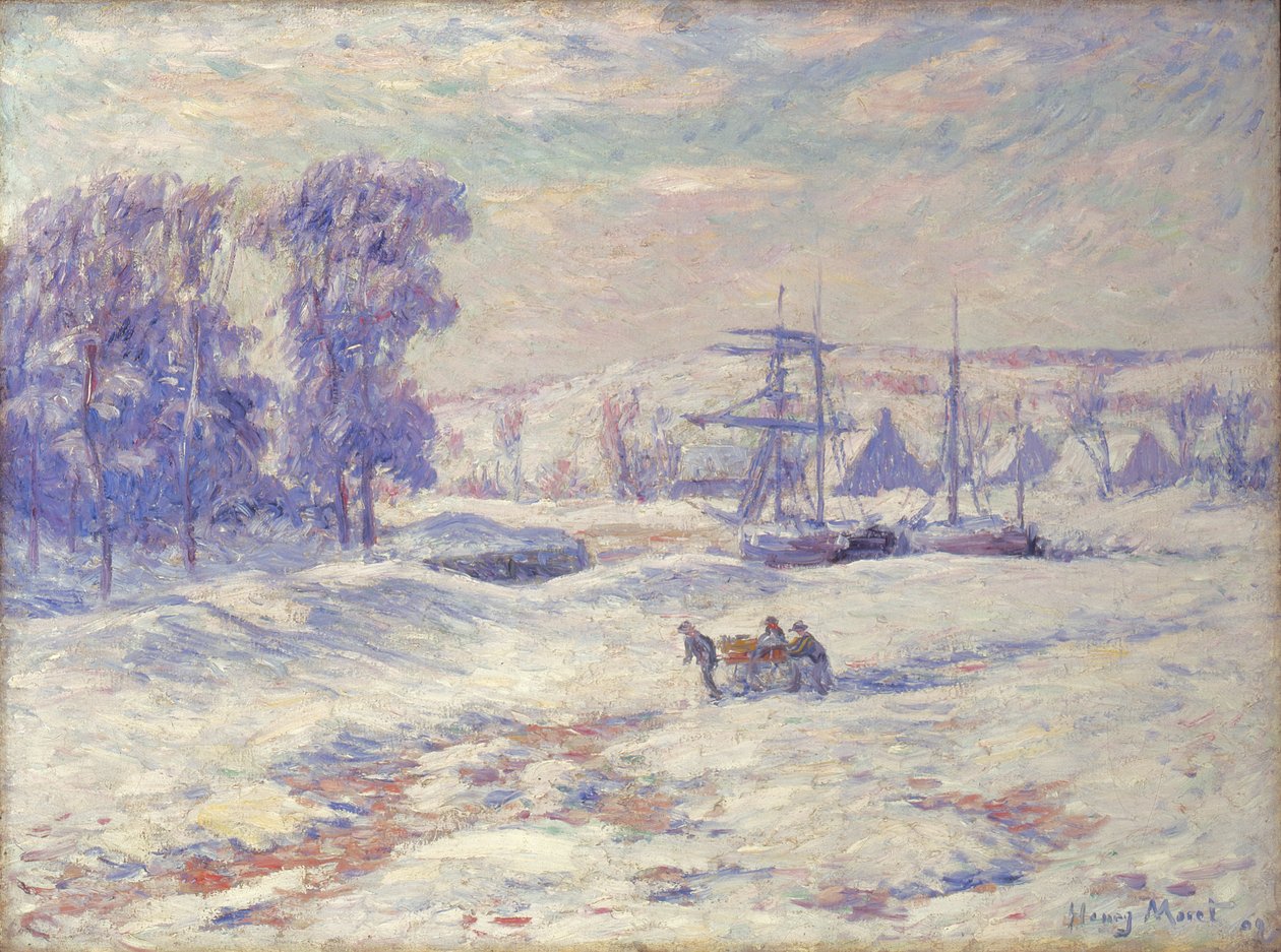 Sne ved Quimper, 1909 af Henry Moret