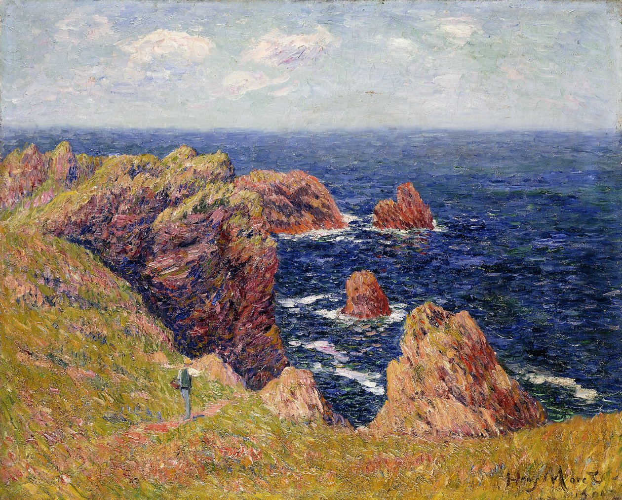 Bretagnekysten; Den bretonske kyst, ca. 1895 af Henry Moret