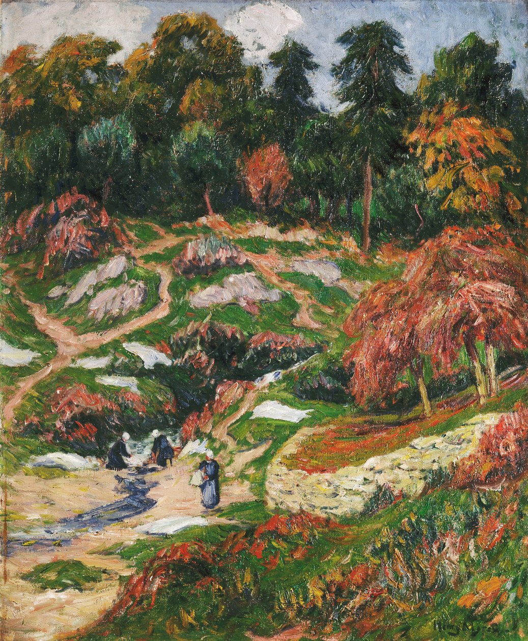 Vaskeriet i Doelan, Finistere; Le Levoir i Doelan, Finistere, af Henry Moret