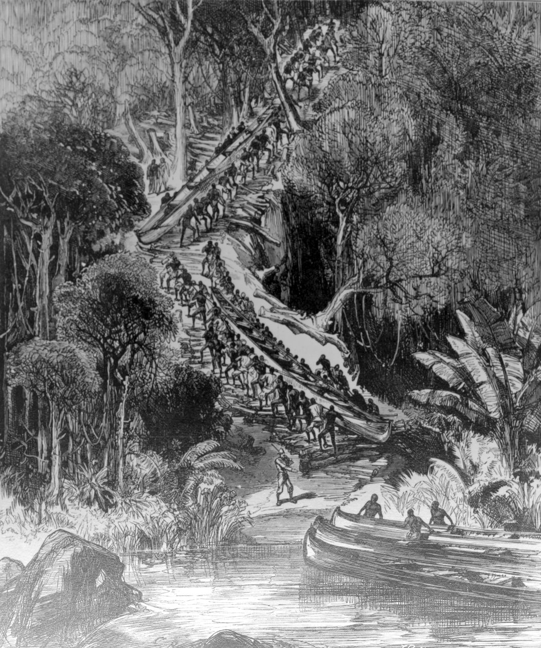 Hauling Canoes Up Inkisi Falls, udgivet 
