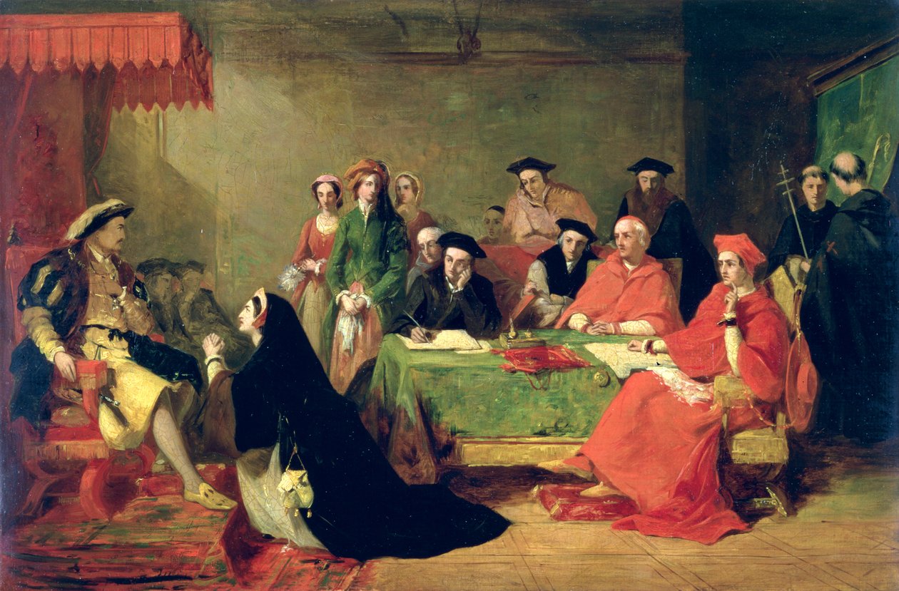 Retssagen mod dronning Catherine af Aragon, 1848 af Henry Nelson ONeil