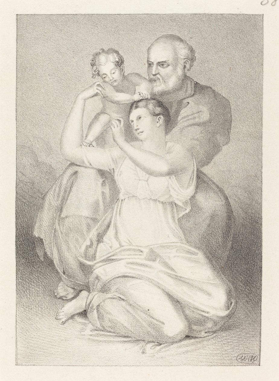 Hellige Familie, fra Michelangelo af Henry Noel Humphreys after John Flaxman