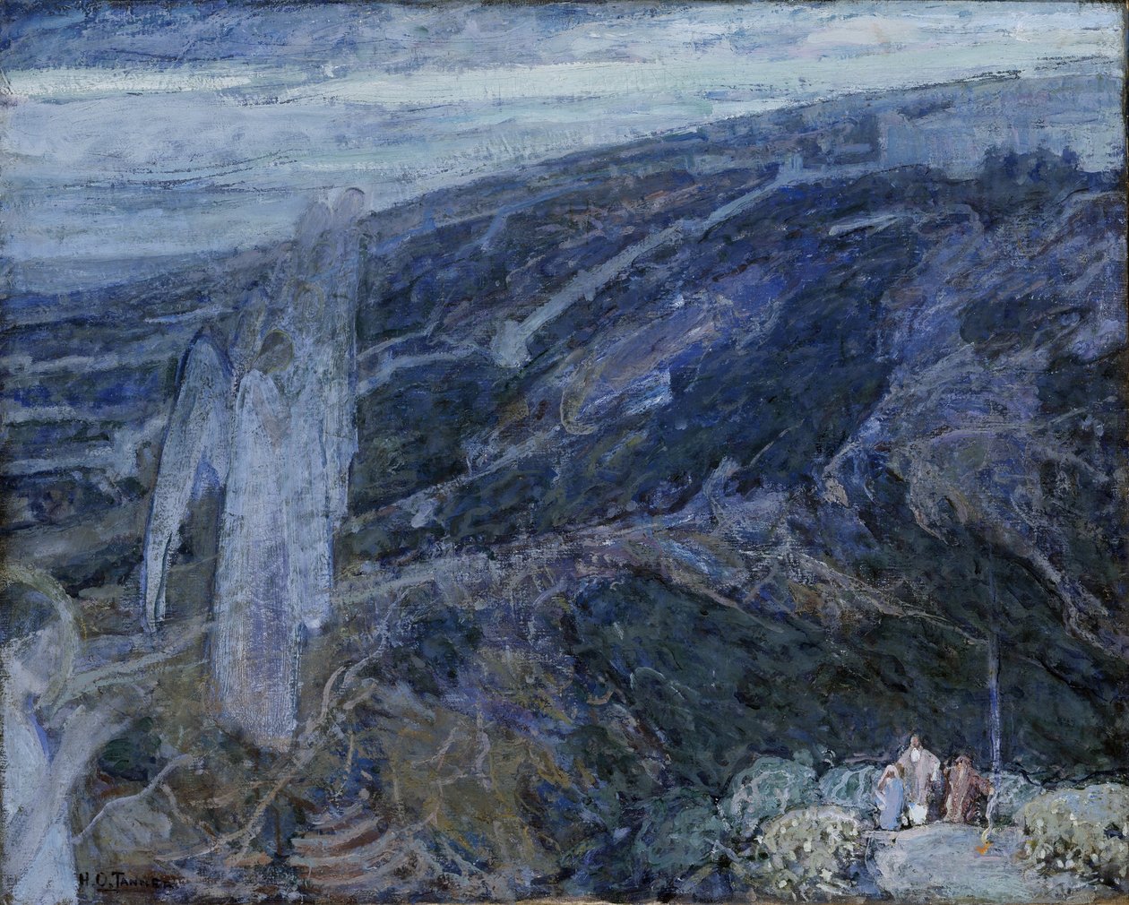 Engle viser sig for hyrderne af Henry Ossawa Tanner