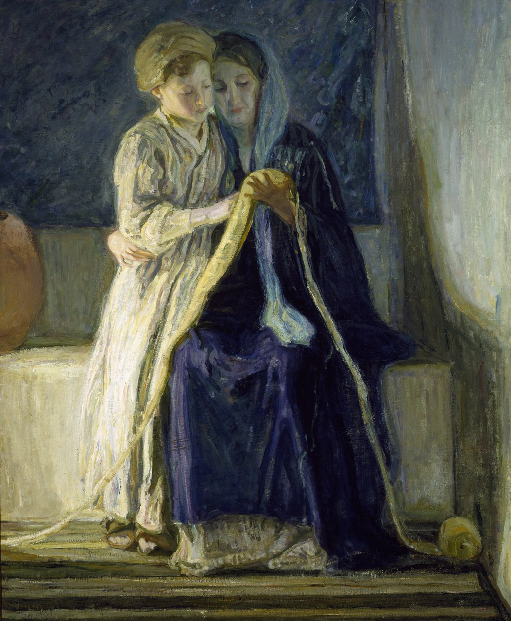 Kristus og hans mor studerer skrifterne, ca. 1909 (olie på lærred) af Henry Ossawa Tanner