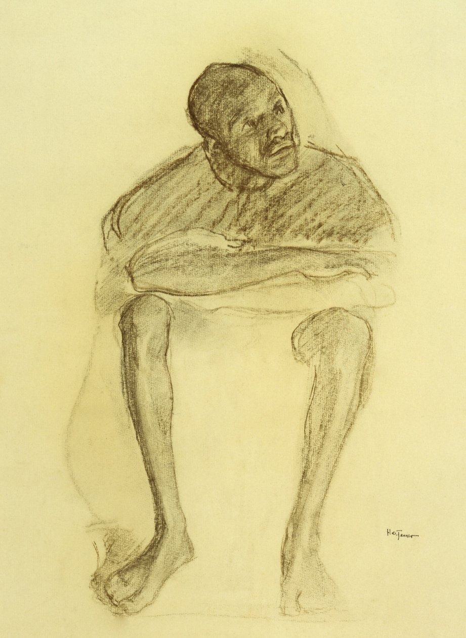 Mand sidder i en stol af Henry Ossawa Tanner