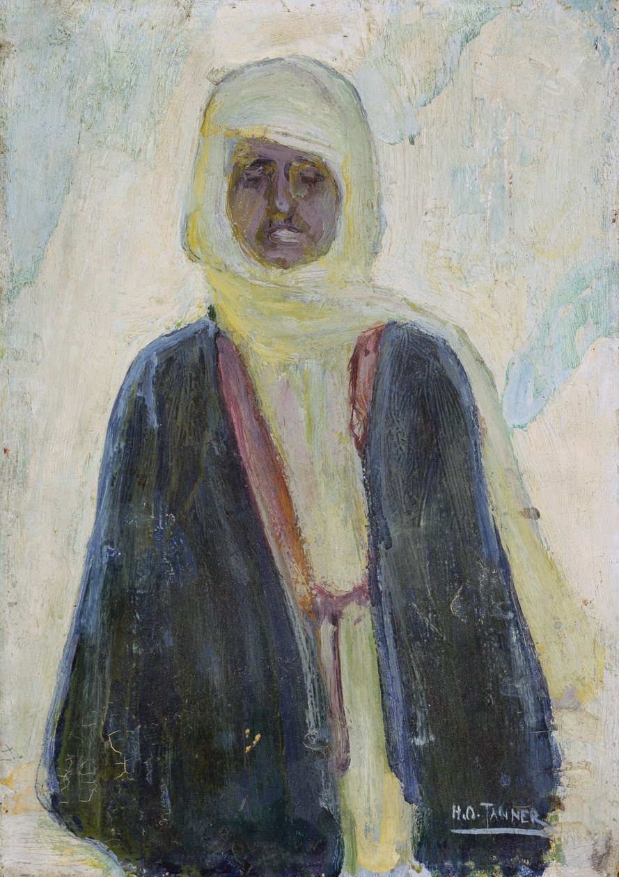 Marokkansk mand (olie på panel) af Henry Ossawa Tanner