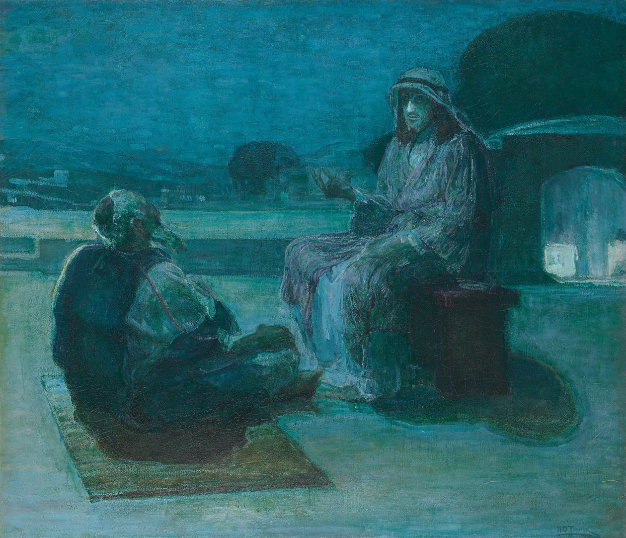 Nikodemus kommer til Kristus af Henry Ossawa Tanner