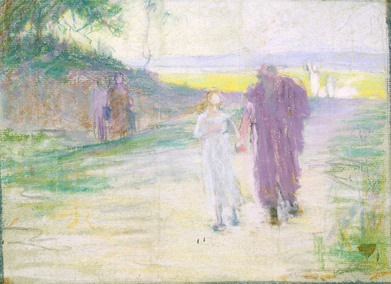 Studie til flyvning til Egypten af Henry Ossawa Tanner