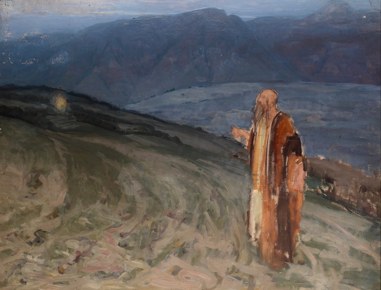 Studie til Moses og den brændende busk af Henry Ossawa Tanner