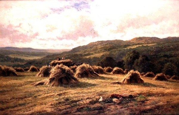 Harvest Time (olie på lærred) af Henry Parker