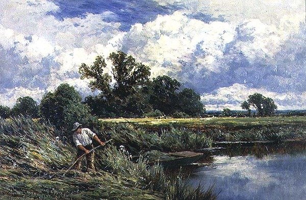 The River Lea, nær Broxbourne i Hertfordshire af Henry Parker