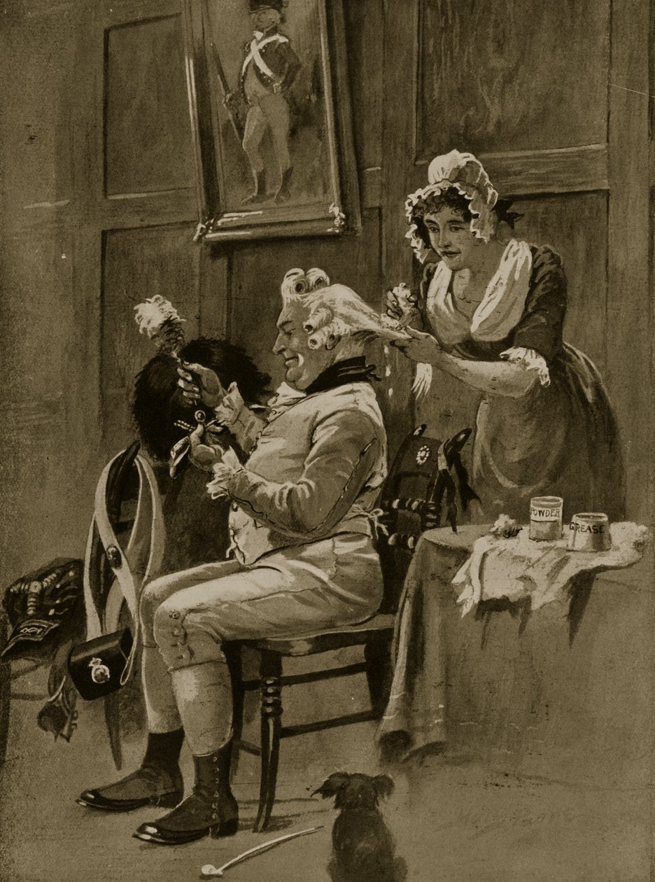 Forbereder til parade, 1799, illustration fra 