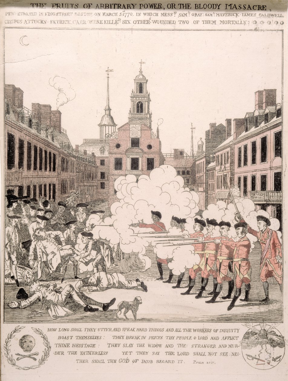 Boston-massakren, 5. marts 1770 af Henry Pelham