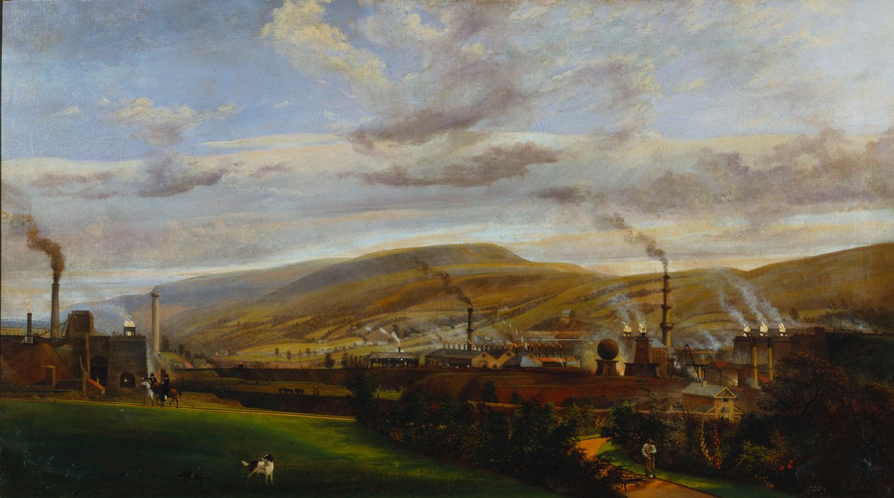 South Wales Industrial Landscape, ca. 1825 af Henry Penry Williams
