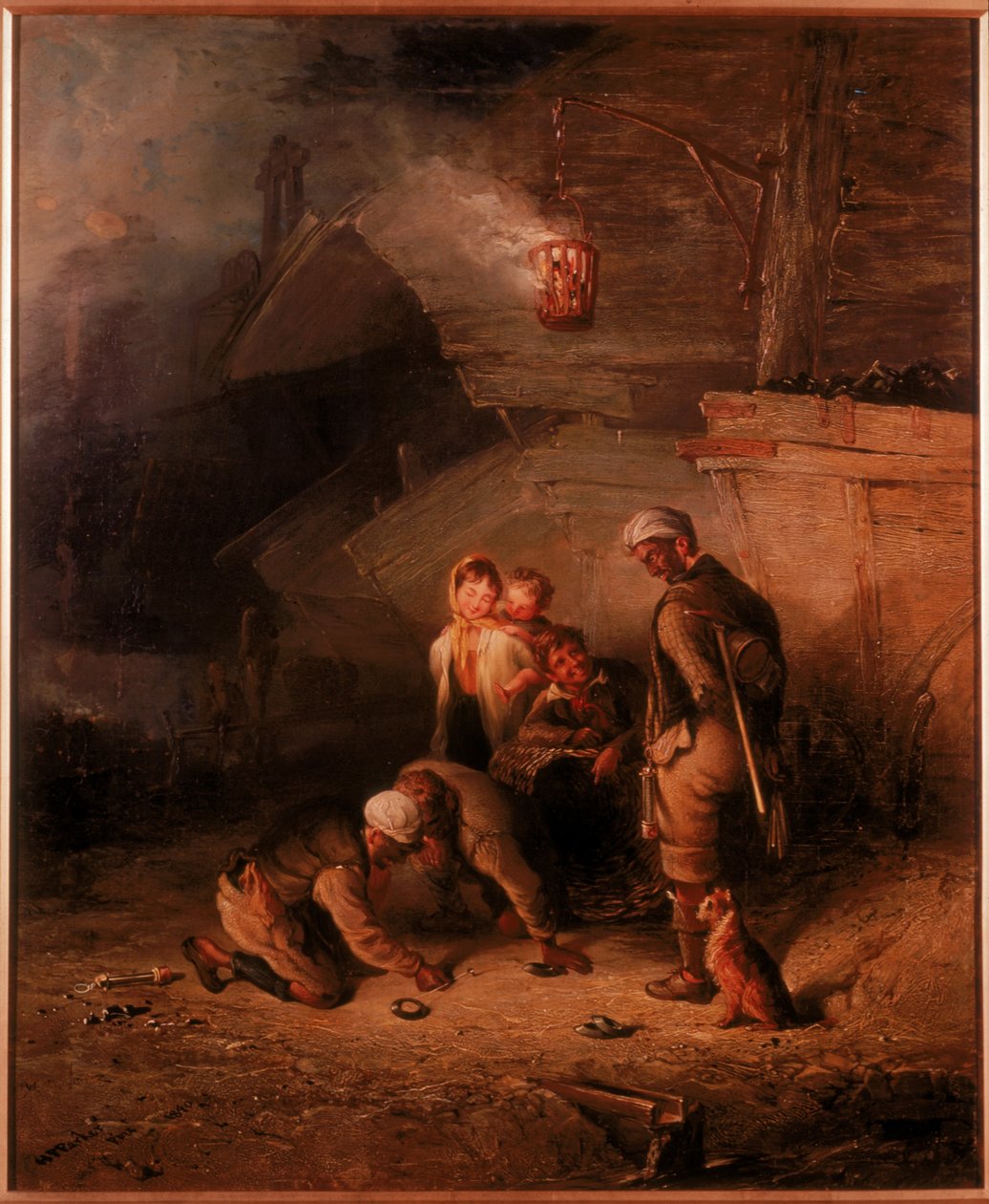 Pitmen Playing Quoits (olie på lærred) af Henry Perlee Parker