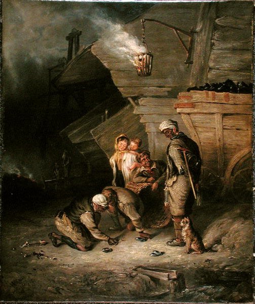 Pitmen Playing at Quoits (olie på lærred) af Henry Perlee Parker