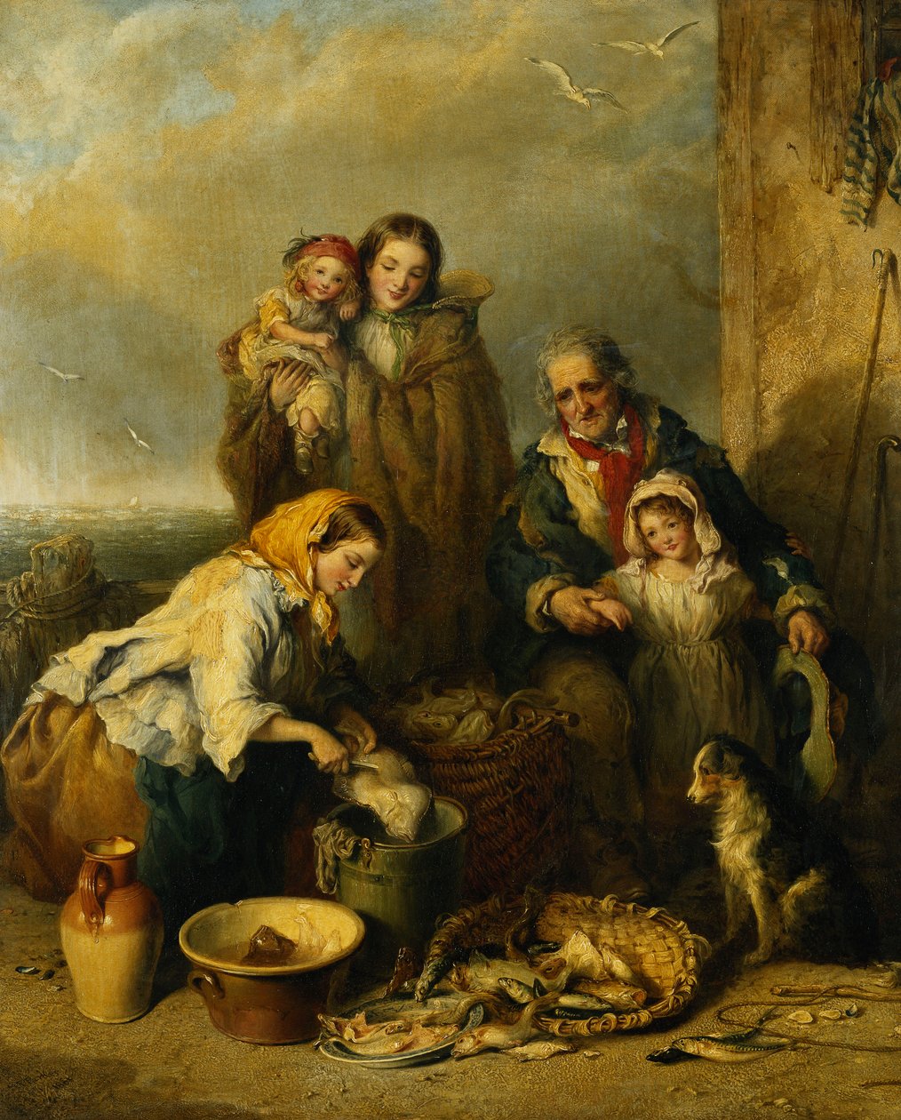 Fiskerens familie, 1861 af Henry Perlee Parker
