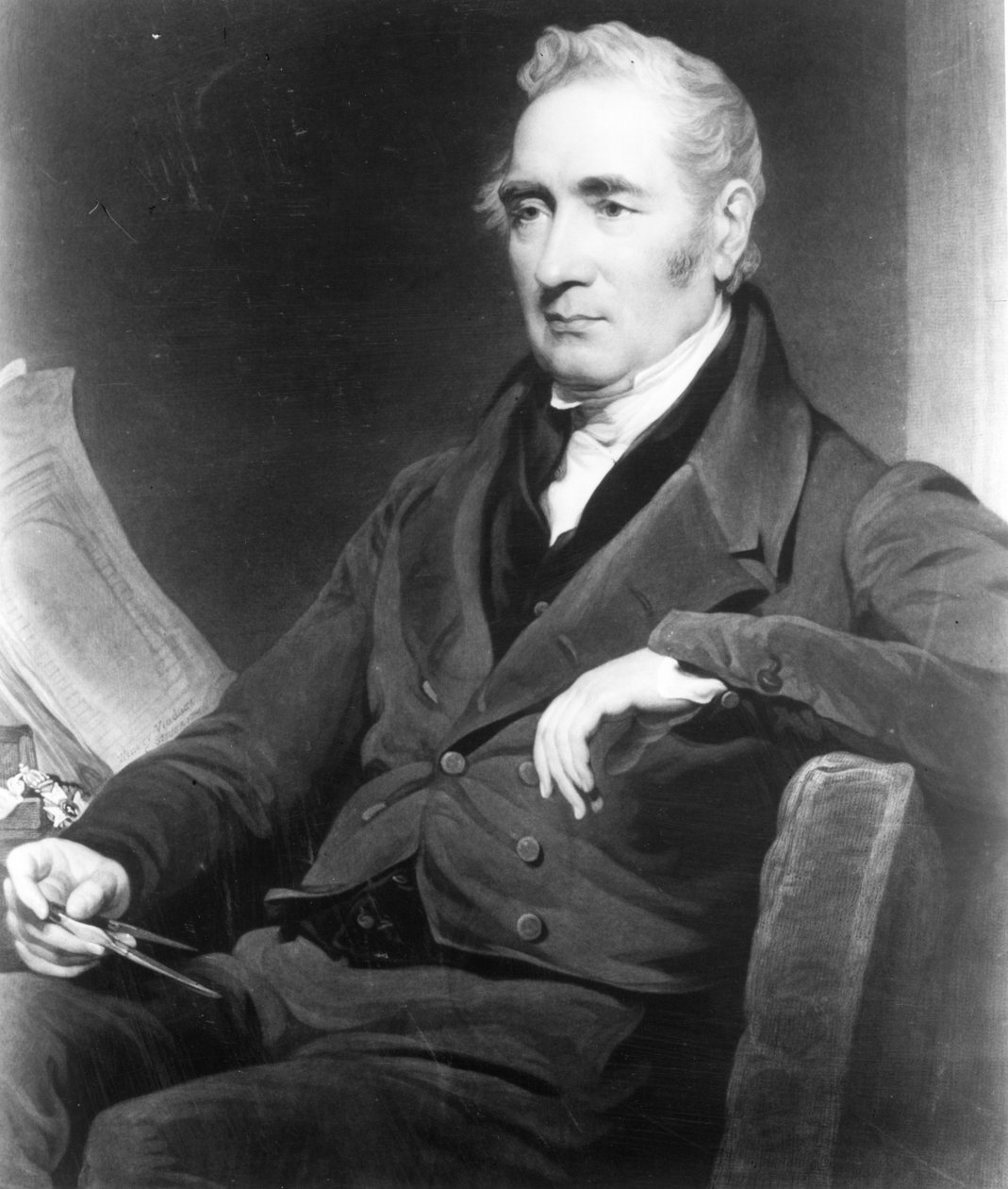 George Stephenson, graveret af Charles Turner, 1838 (mezzotint) af Henry Perronet Briggs