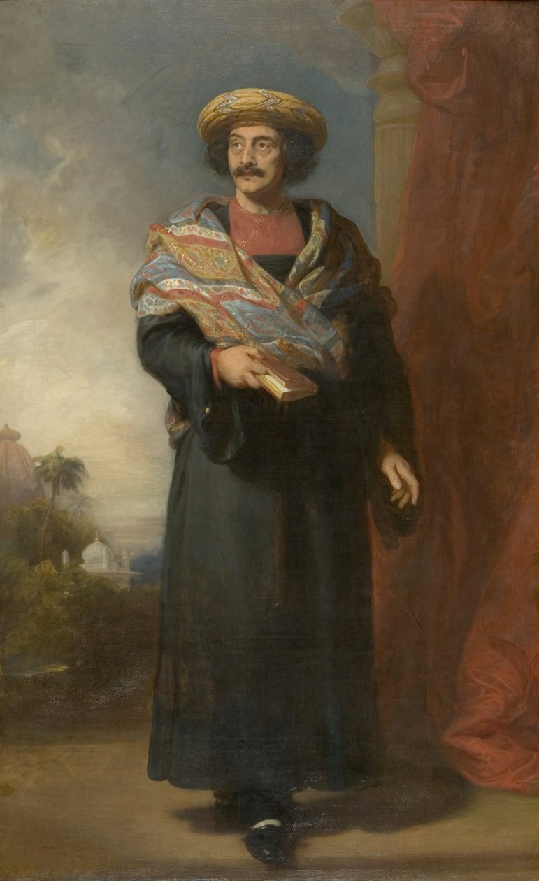 Portræt af Rammohun Roy (1774-1833) 1832 (olie på lærred) af Henry Perronet Briggs