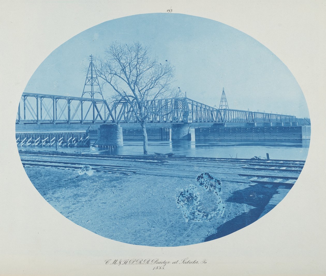 C.M. & St. Louis P. RR Bridge ved Sabula, Ia. af Henry Peter Bosse