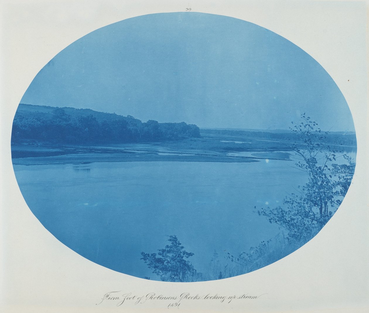 Fra foden af Robinsons klippe set opstrøms,1891 (foto) af Henry Peter Bosse