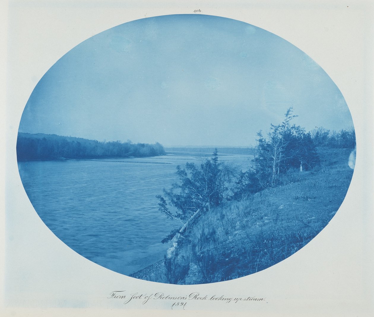 Fra foden af Robinsons klippe set opstrøms,1891 (foto) af Henry Peter Bosse
