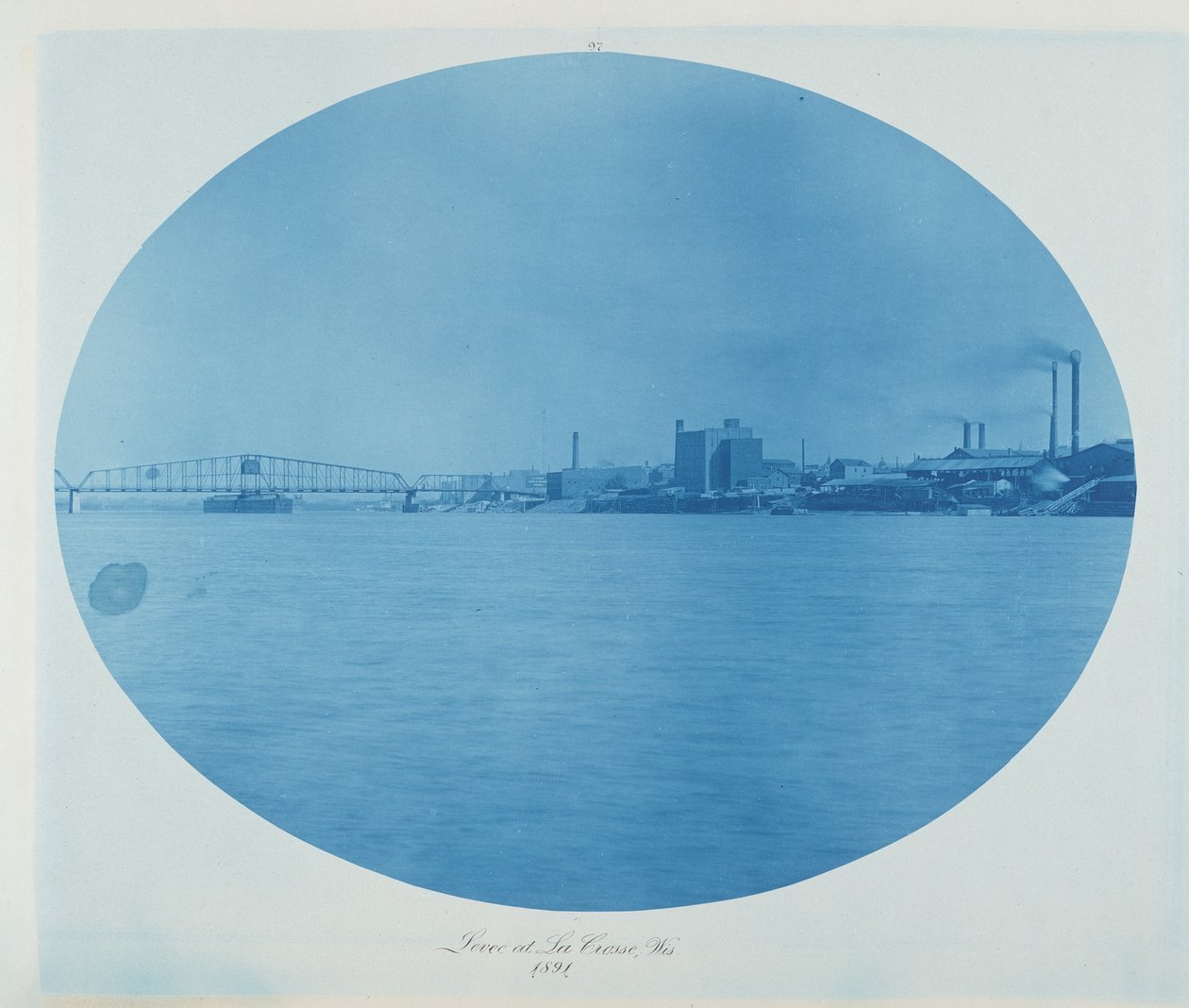 Dæmning ved La Crosse, Wisconsin, 1891 (foto) af Henry Peter Bosse