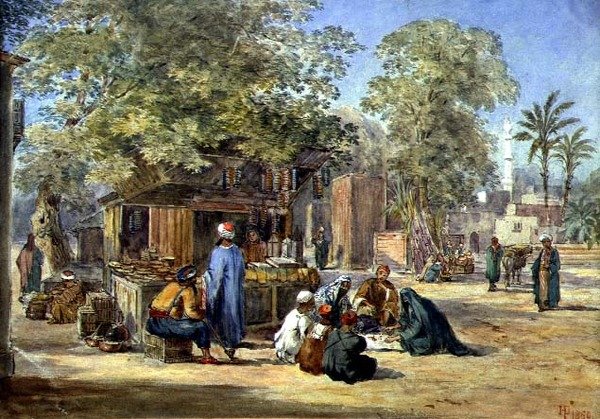 En egyptisk landsby af Henry Pilleau