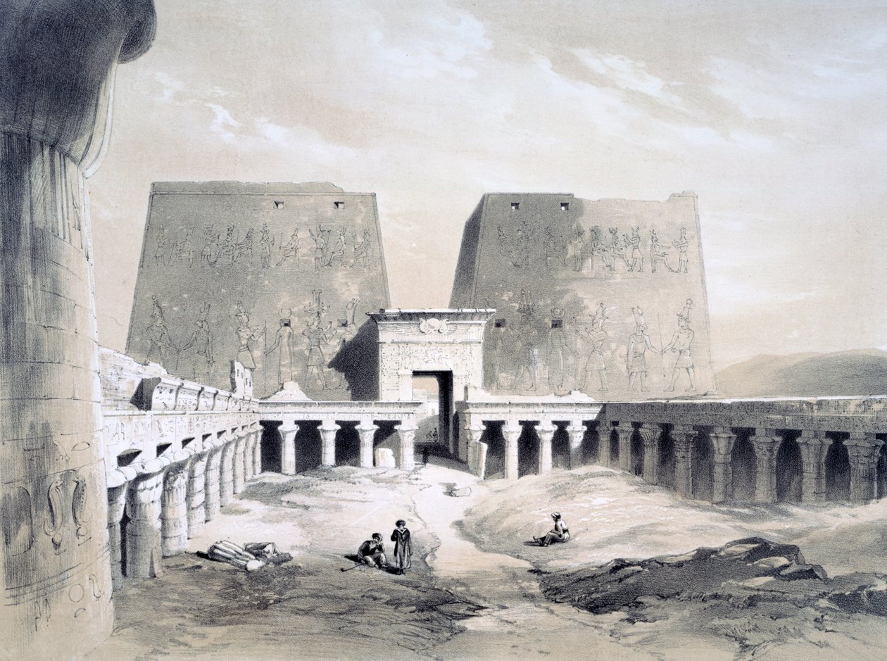 Edfou, 1800-tallet af Henry Pilleau
