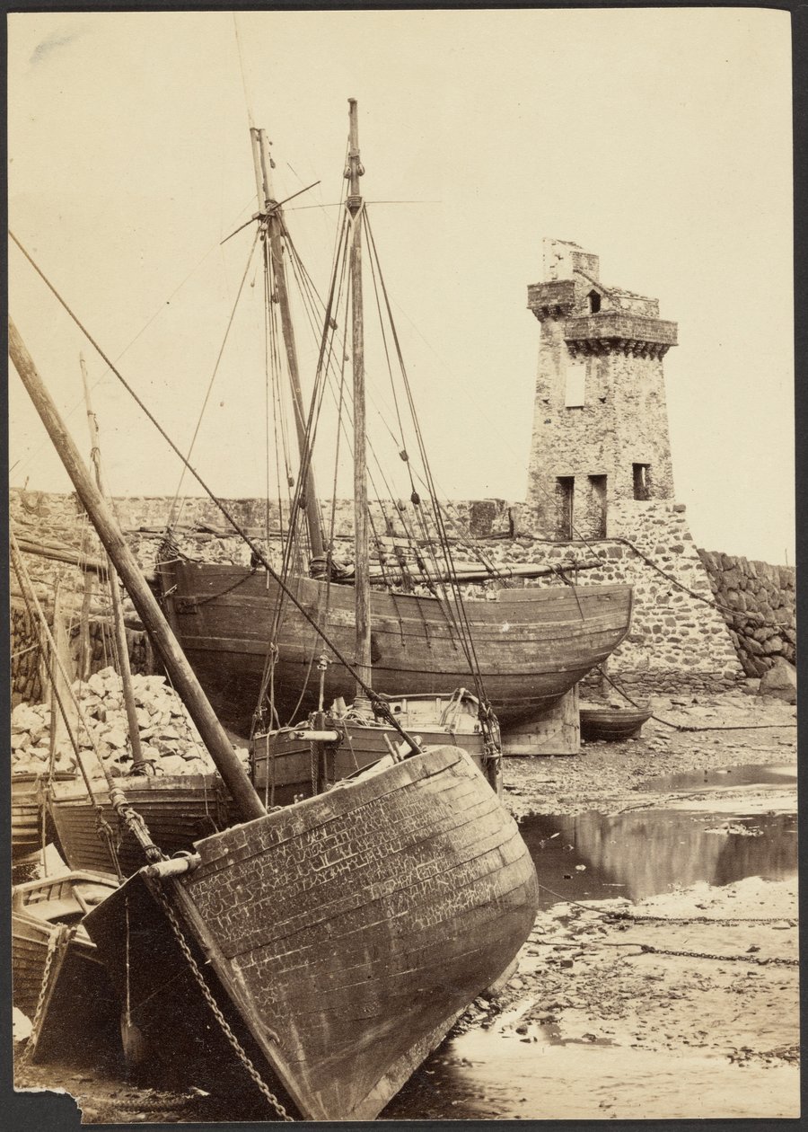 [Både i en havn] af Henry Pollock