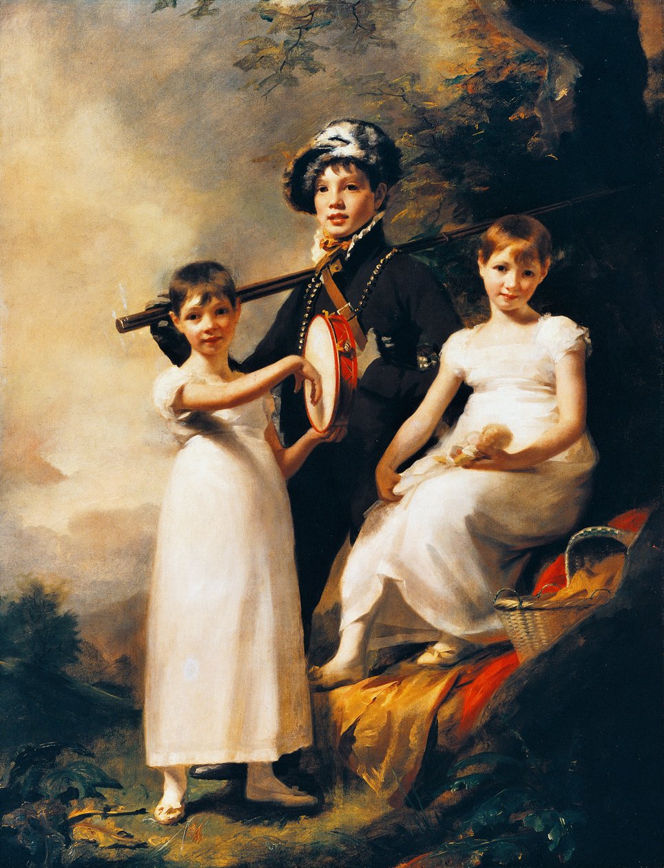 Elphinstons børn, ca 1814, maleri af Henry Raeburn (1756-1823), olie på lærred af Henry Raeburn