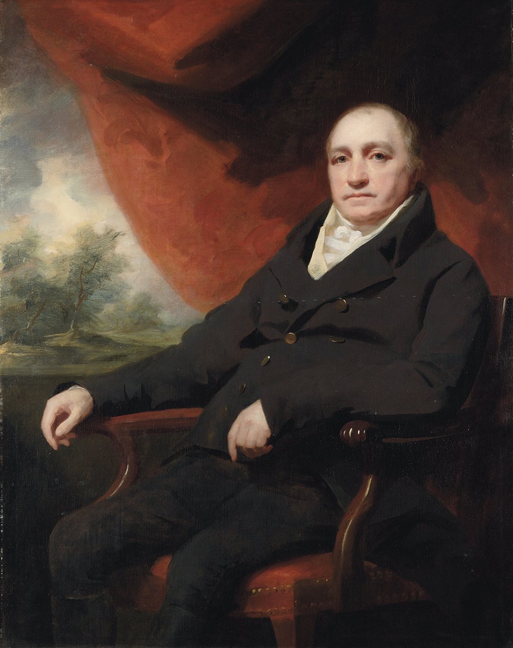 Portræt af en gentleman, traditionelt identificeret som Dr. Black eller Dr. Blake af Henry Raeburn