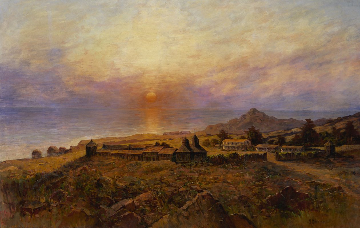Fort Ross. Russisk-amerikansk kompagni forlig, ca. 1880 af Henry Raschen