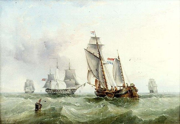 hollandsk og britisk shipping af Henry Redmore