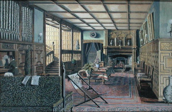 Det indre af Hall Place, Leigh, nær Tonbridge af Henry Robert Robertson